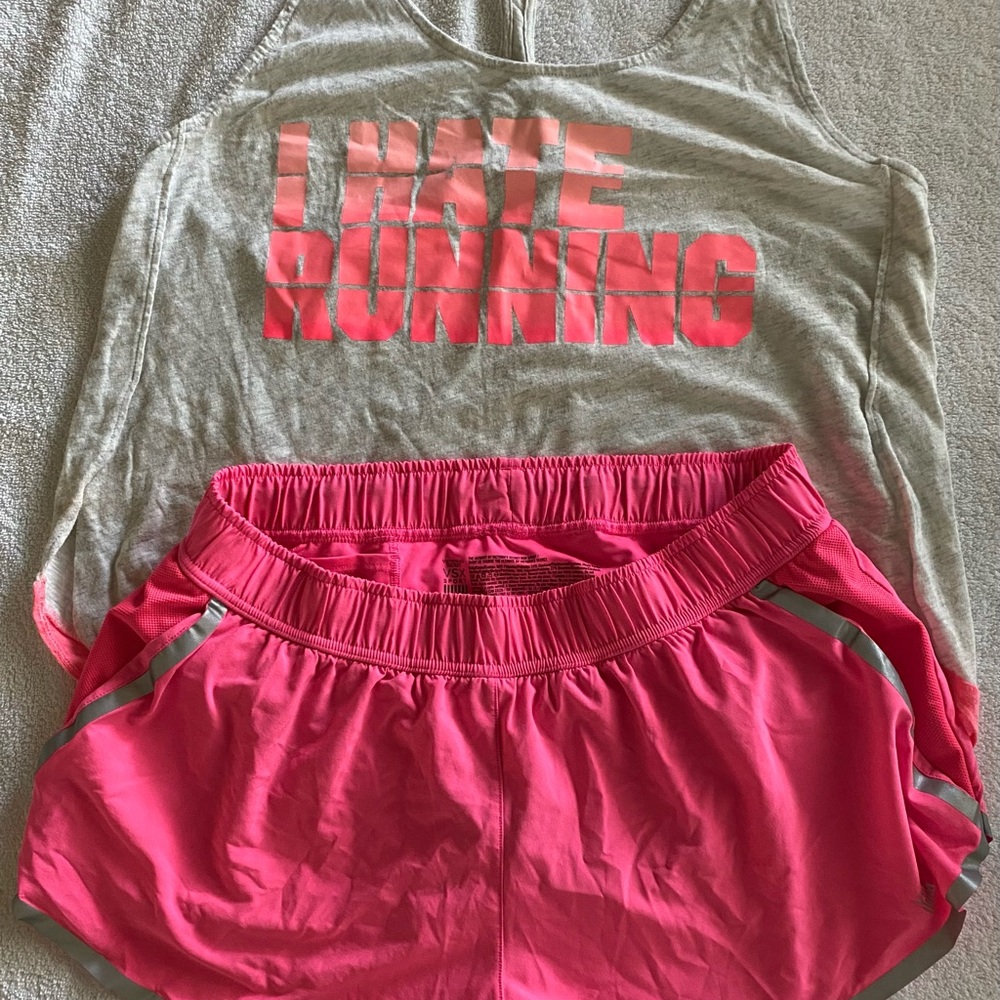 Victoria’s Secret Sport Running Shorts Size Medium and Tank Size Large